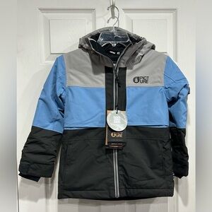 Picture Organic Clothing Boys' Size 6 Edytor Insulated Jacket Grey NWT Ski Blue